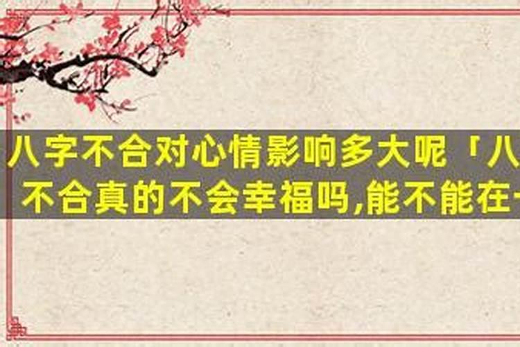 八字不合在一起幸福