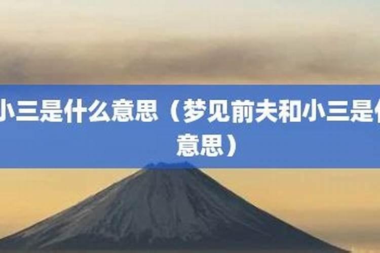 梦见小三是什么意思？
