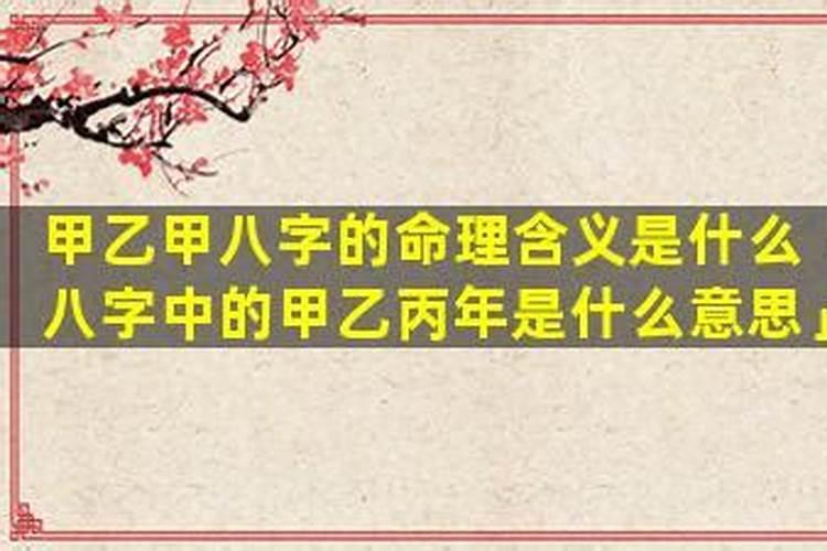 八字中甲乙合是什么意思？
