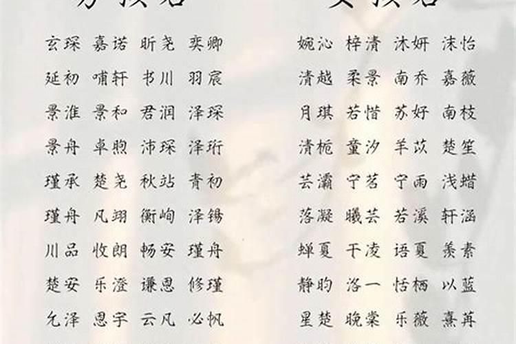 九月初九出生小名叫啥？