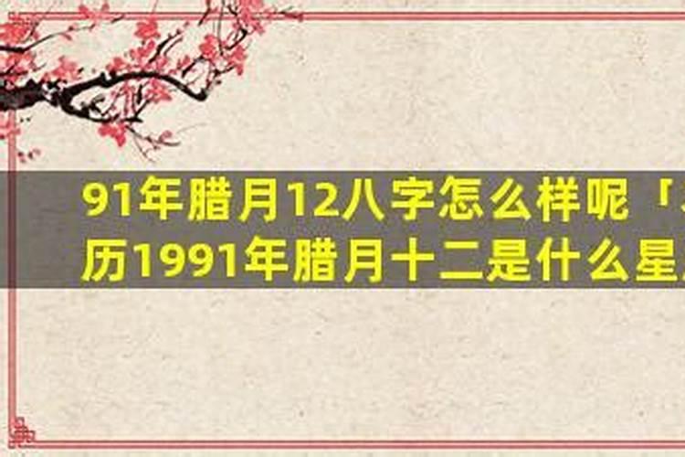 农历1991腊月十九辰时