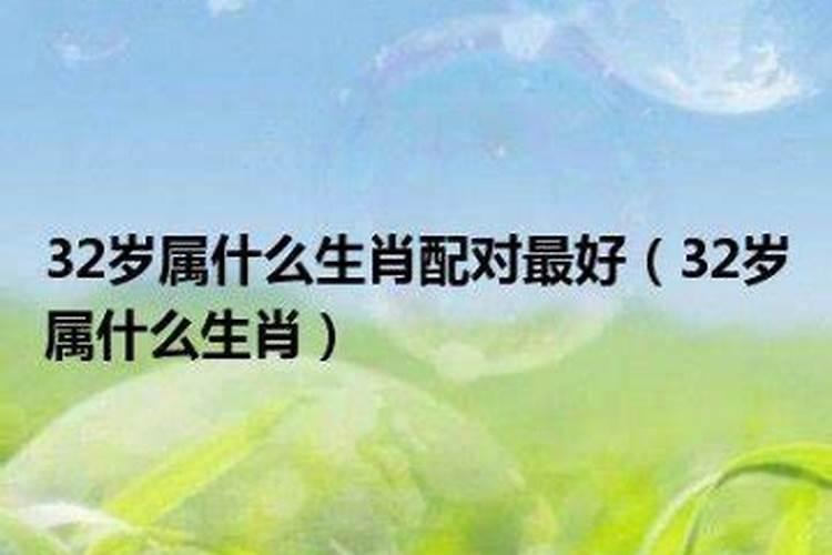 三十二岁属什么生肖运程？
