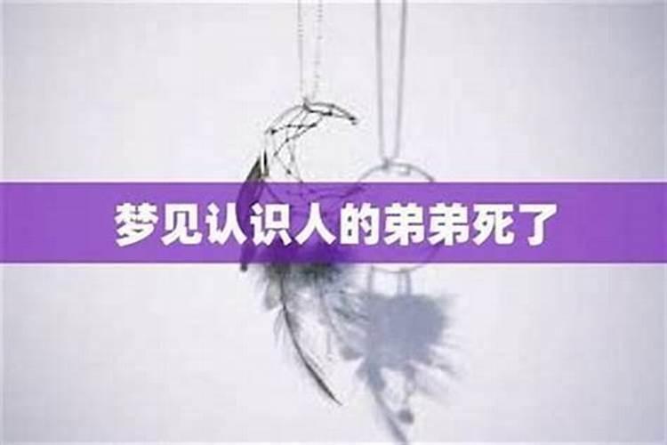 梦到弟弟死了什么意思啊？