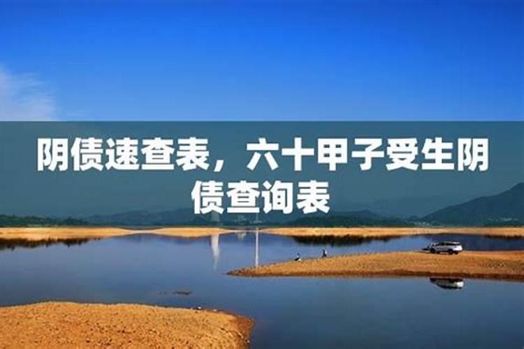 六十甲子阴债什么意思？
