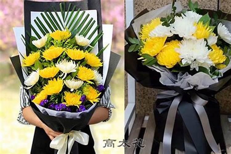 祭拜已故老人的鲜花