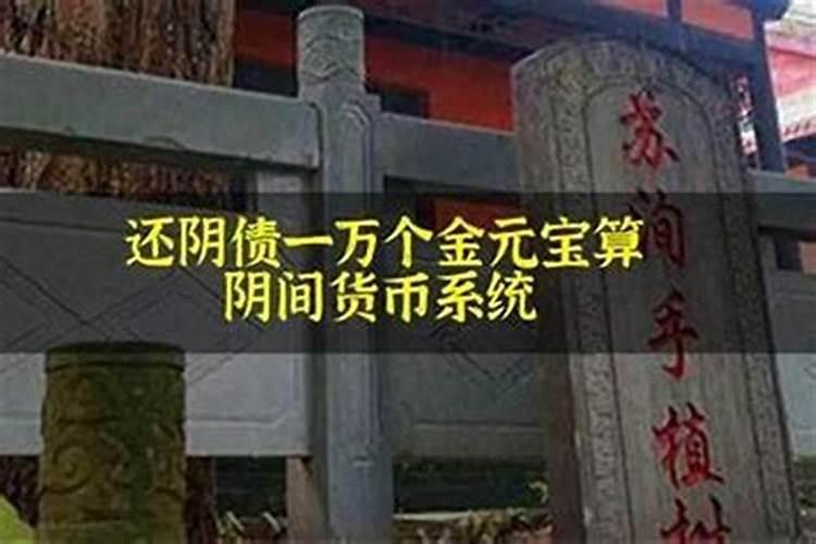 还阴债一个元宝是多少？