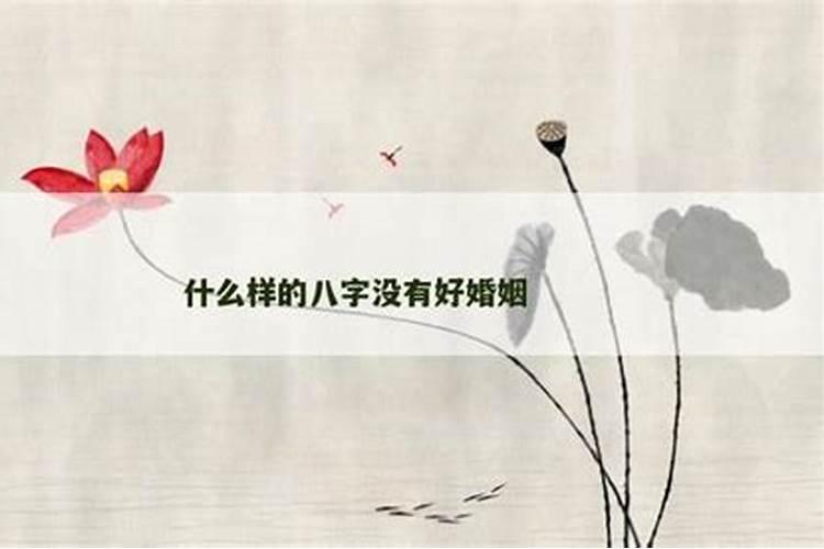 什么八字没有好婚姻？