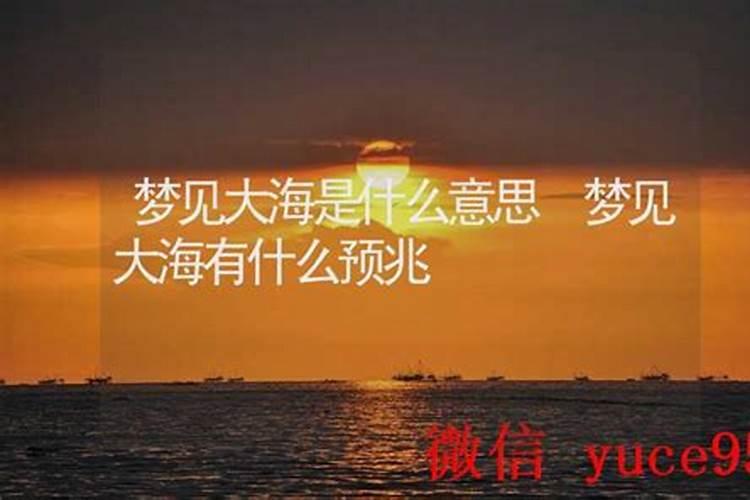 梦见了大海是什么意思周公解梦？