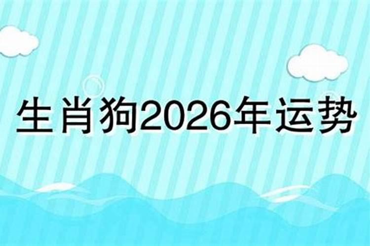 2026年狗肖一生运程