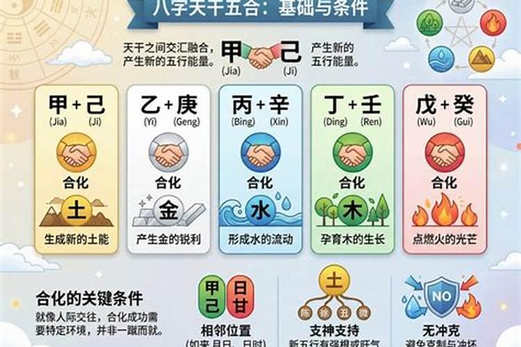 八字天干巳和什么合？