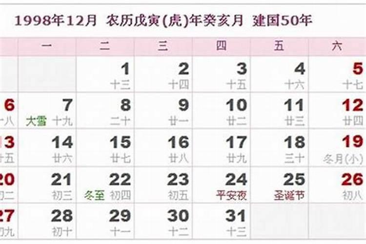 1998年农历三月十五