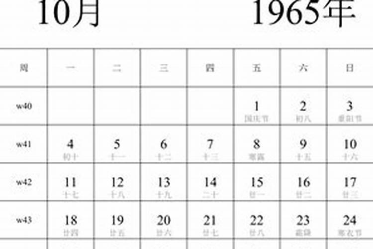 农历1965年三月十五