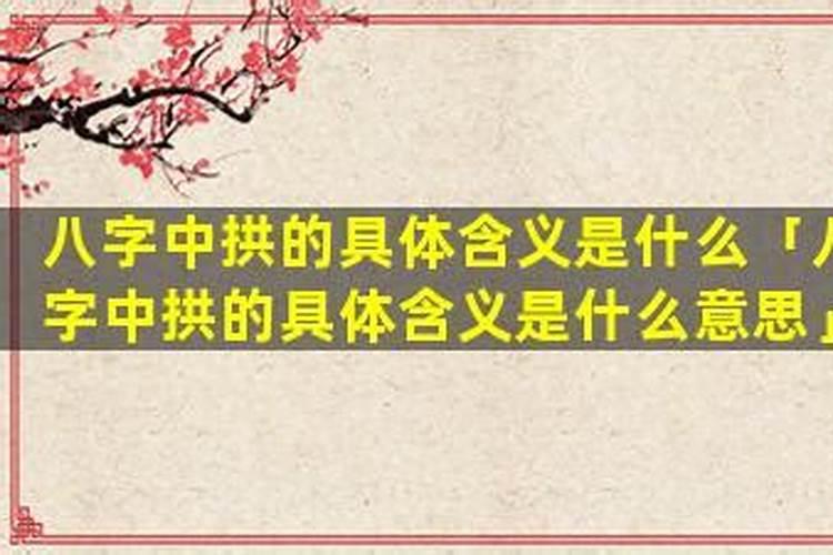 八字中的拱合是什么意思？