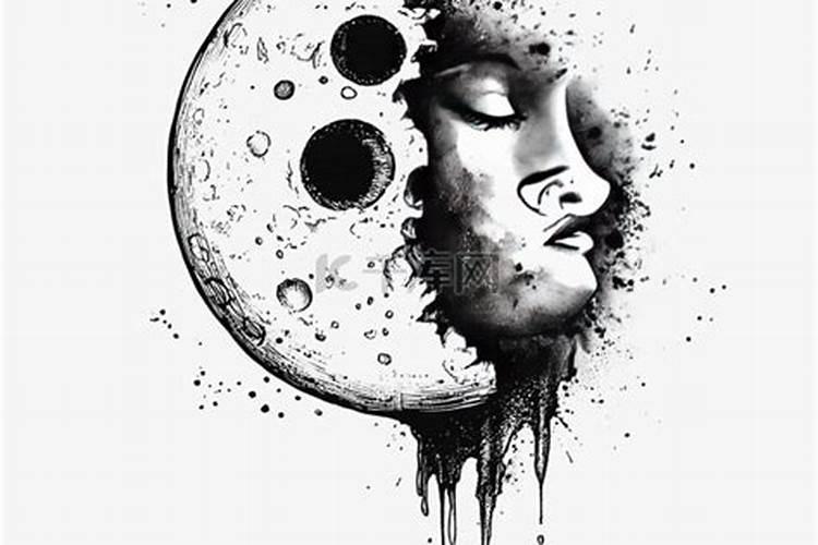 鬼节出生月亮纹身