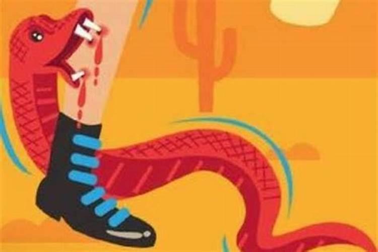 梦见蟒蛇咬了自己的脚是什么意思？