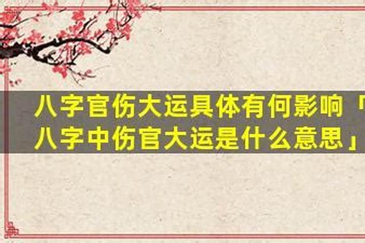八字大运伤官是什么意思？